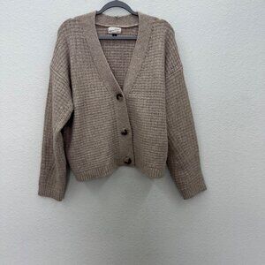 Universal Thread Waffle Knit Button Front Vneck Cardigan Sweater Womens size XXL